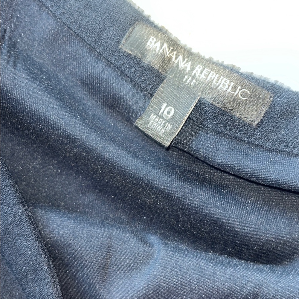Banana Republic Navy Laser-cut Circle A-line Skirt Size 10 - Picture 5 of 7